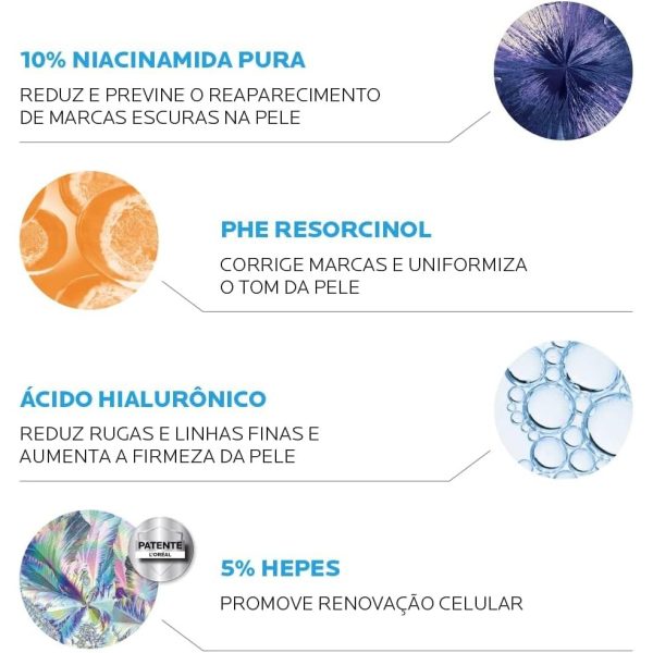 AA ROCH-POSAA Pure Niacinamide 10 Sérum, Concentrado Antimarcas, Uniformizador, Niacinamida Pura com Ácido Hialurônico, Hepes e Água - Imagem 5
