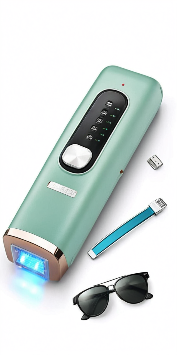 A máquina da remoção do cabelo do laser para o uso doméstico para homens e mulheres, atualizou a 999,900 flashes, permanentemente para o corpo inteiro da linha do biquíni do pé facial do braço (verde)