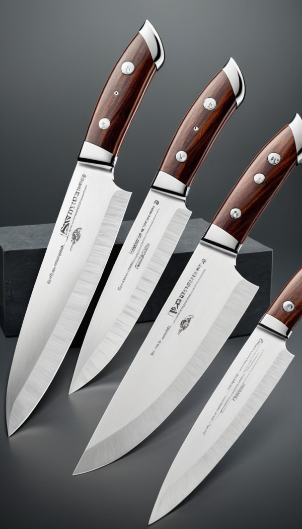 Conjunto de facas de chef profissional, conjunto de facas patenteado de 5 peças com alça ergonômica elegante, faca de cozinha ultra afiada, conjunto de facas de chef japonês, aço inoxidável - Image 3