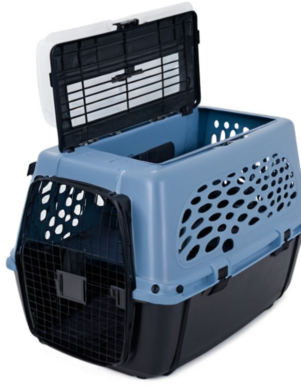 Canil pequeno de duas portas e gatil, carga superior ou carga frontal pet carriers, feito de materiais reciclados, 24 "de comprimento, adequado para animais de estimação 15 + LBS, feito nos eua - Image 2