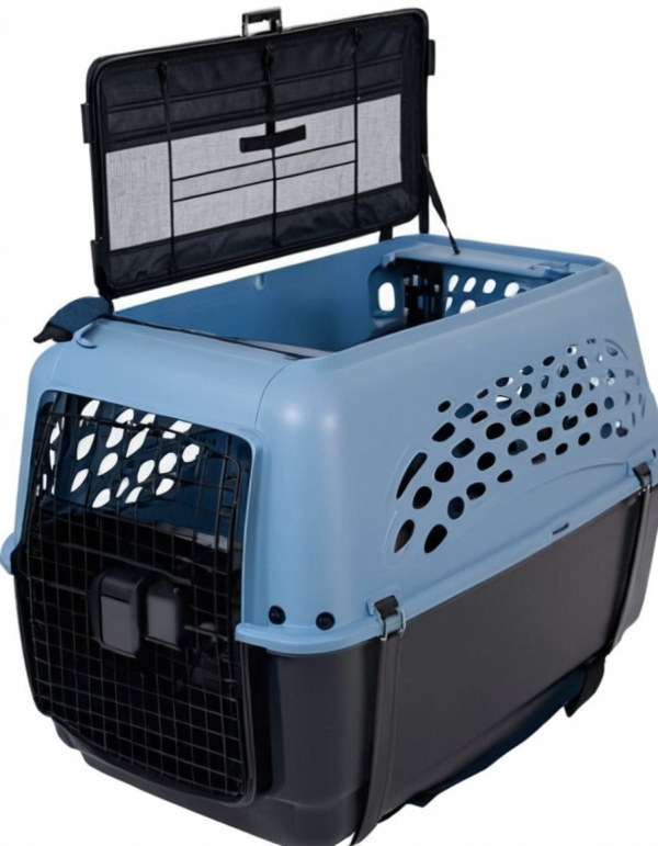 Canil pequeno de duas portas e gatil, carga superior ou carga frontal pet carriers, feito de materiais reciclados, 24 "de comprimento, adequado para animais de estimação 15 + LBS, feito nos eua