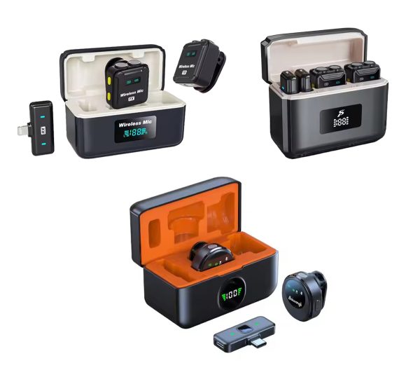 Conjunto-5 itens SX29 Profissional Mini Portátil Sem Fio De Áudio Gravação De Vídeo Bluetooth Collar Lavalier Microfone Áudio Vídeo Para Telefone Móvel