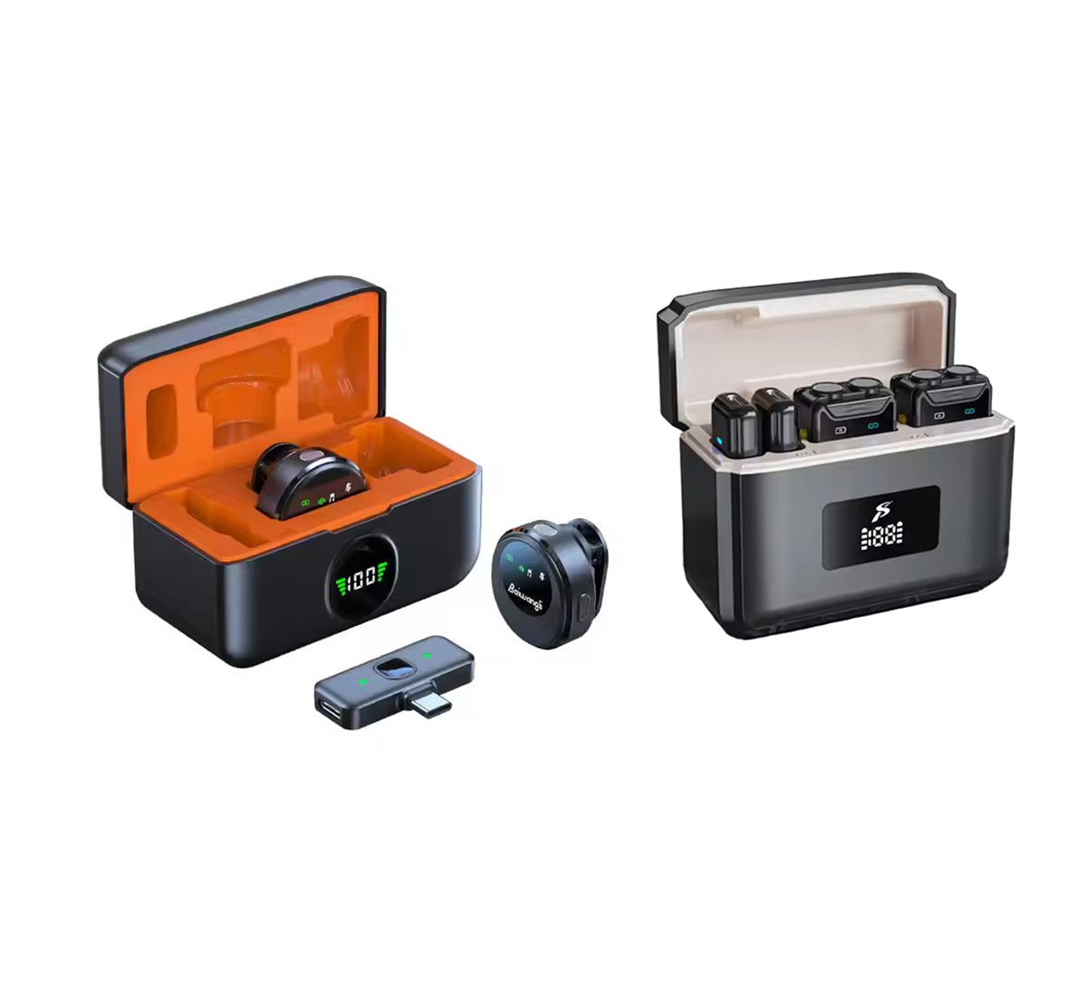 KIT LJMSX29×LJMSX22PRO 2025 Novo Mini Microfone de lapela sem fio para videoconferência YouTube Podcasts Monitor Headphones Clip-on e portátil