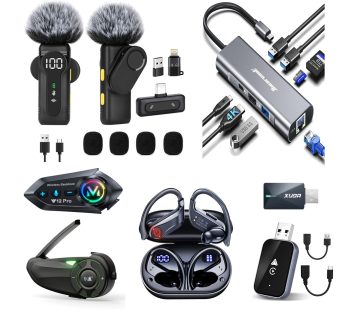Fone de ouvido Bluetooth+microfone de lapela+adaptador carplay+Fone de ouvido Bluetooth para capacete+hub integrador