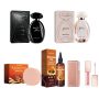 Zhen beauty care 6PCS caixa de presente- copo não-tocante lábio mel + perfume duplo para homens e mulheres & óleo de tratamento de cabelo batana & rosemary limpeza profunda shampoo sabão
