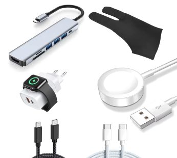 Kit de Carregamento Minimalista para Viagens – Carregamento Rápido para Múltiplos Dispositivos, Tudo em um Só Pacote