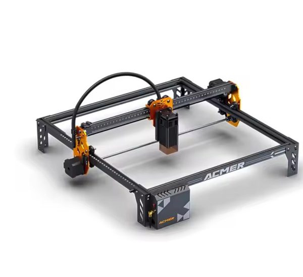 Controle de aplicação máquina de corte a laser profissional P1 S com saída de 6w 400 * 410 mm gravada em metal de madeira e cristal compatível com Crytal